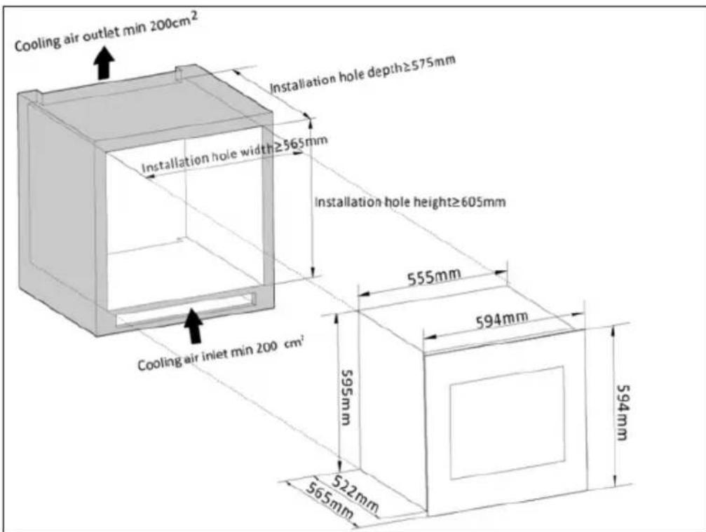 Klarstein Vinoline - Dimensiones de instalación 1 y 2 - 1