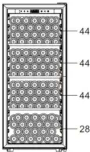 Klarstein CellarMax - BOTTLE LOADING PLAN - 6