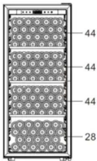 Klarstein CellarMax - PLAN DE CARGA DE BOTELLAS - 1