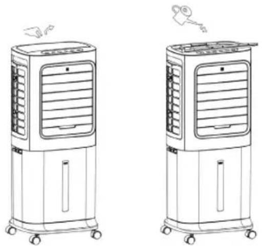 Klarstein Breezcube - Llenar el depósito de agua: - 1