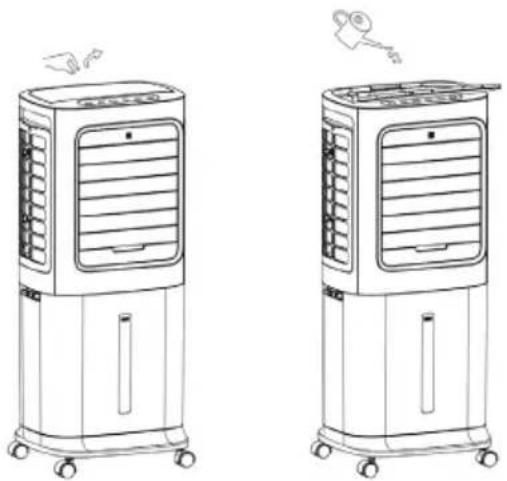 Klarstein Breezcube - Come riempire il serbatoio: - 1