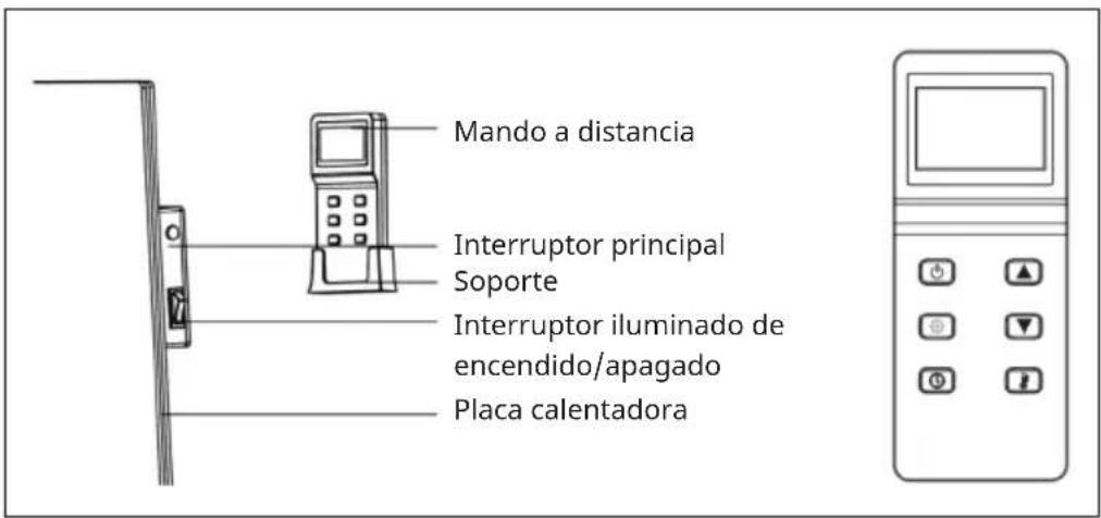 Klarstein Marvel Mirror - PANEL DE CONTROL Y MANDO A DISTANCIA - 1