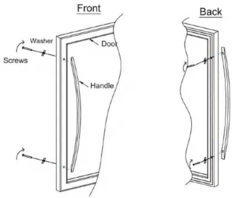 Klarstein Vinovilla 17 Duo - Installing handle - 1