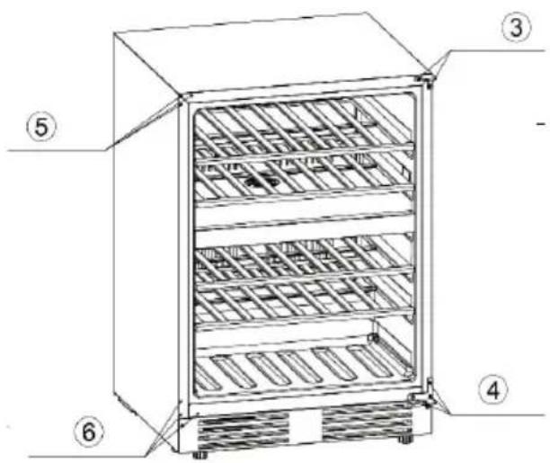 Klarstein Vinovilla 17 Duo - MODIFICATION DU SENS DE LA PORTE - 3