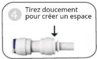 Klarstein PureFina - Déconnexion et connexion du tube PE et du raccord rapide - 4