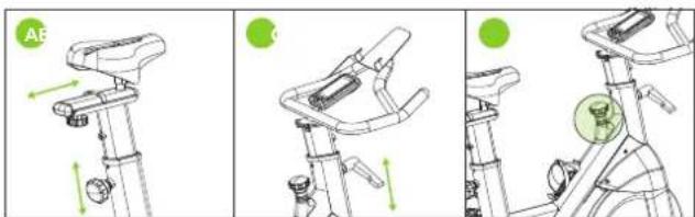 VirtuFit RS200i - NOTĂ! Pentru a activa frâna de urgență, apăsați ferm butonul frânei de urgență (C). - 1