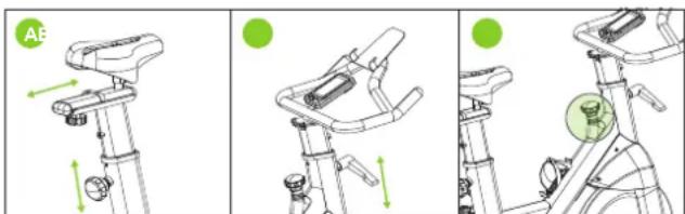 VirtuFit RS200i - POZOR! Pro aktivaci nouzové brzdy pevně stiskněte tlačítko nouzové brzdy (C). - 1