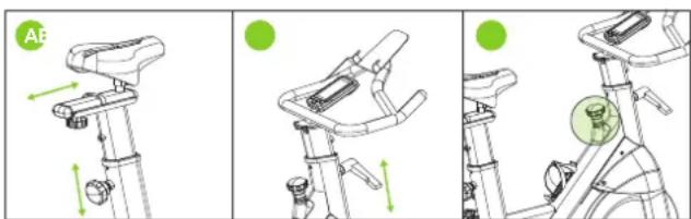 VirtuFit RS200i - NOTA! Per attivare il freno di emergenza, premere con decisione il pulsante del freno di emergenza (C). - 1