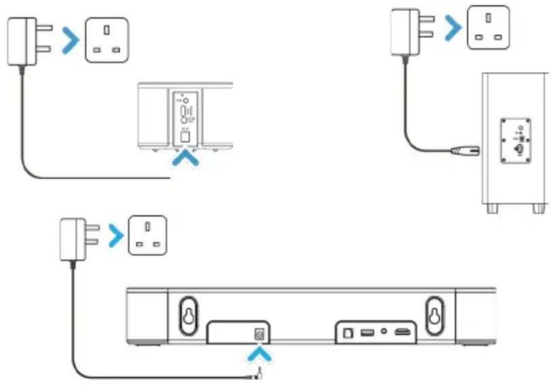 Majority Bowfell Halo Atmos - Connecting to the Mains Socket - 1