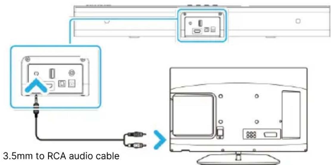 Majority Naga 40 Plus - Change the soundbar mode into AUX: - 1