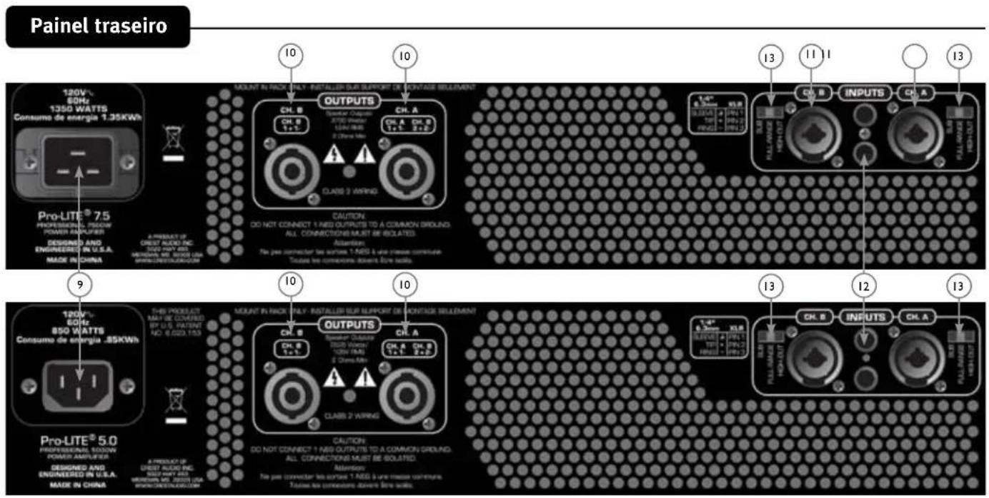 CREST AUDIO Pro-LITE 5.0 DSP - LED ACL™ (limitação de corte automatística) - 1