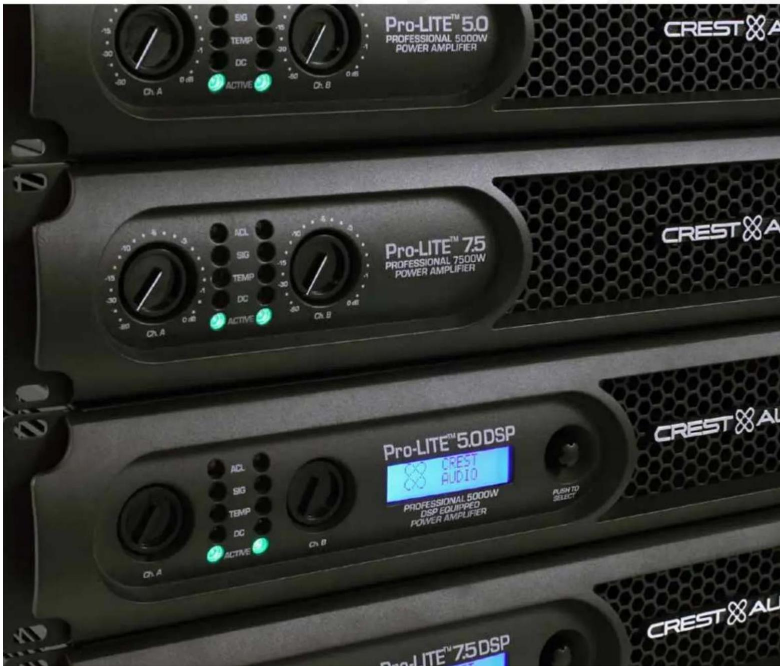 CREST AUDIO Pro-LITE 5.0 DSP - Owner's Manual - 2