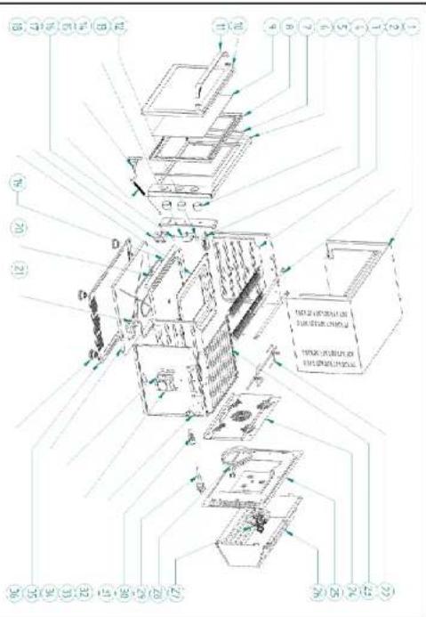 ROLLER GRILL Turbo Cooking TQ 380 I - Réglage: chaleur tournante (1) - 1