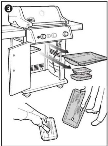 WEBER Spirit SX-315 - Cleaning the Inside of the Cabinet - 2