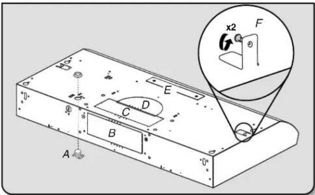 WHIRLPOOL UXT4236ADB - Marquage et découverte de l'ouverture d'évacuation - 4