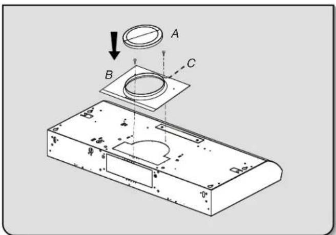 WHIRLPOOL UXT4236ADB - 7'' (17.8 cm) Round Vent Mounting Plate - 1