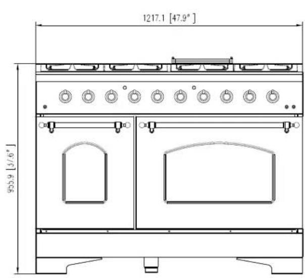 Forno FFSGS621936WHT - FFSGS6219-48BLK - 1