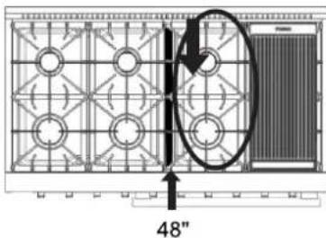 Forno FFSGS6356-48WHT - Grilles des brû leurs - 1