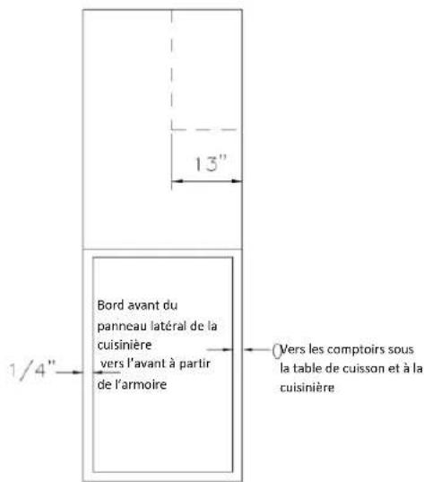 Forno FFSGS6356-48WHT - Dimensions du produit et des armoires - 11