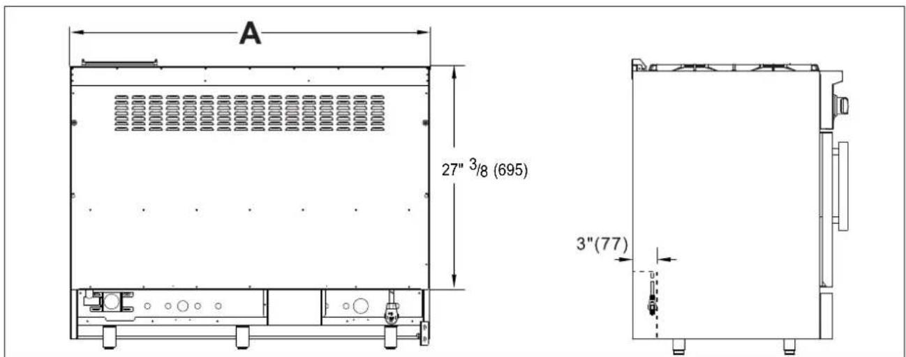 Forno FFSGS635648BLK - Dimensions du produit et des armoires - 5
