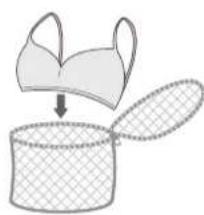 SAMSUNG WF1600NHW/YLE - Assurez-vous de placer les soutien-gorge (lavables à l'eau) dans un sac à linge (à acheter séparément). - 1