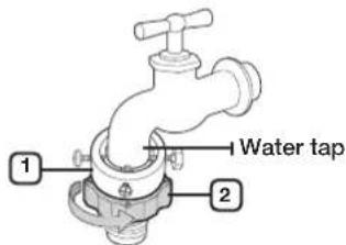 SAMSUNG WF1600NHW/YLE - Connecting the water supply hose (selected models) - 3