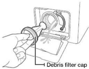 SAMSUNG WF1600NHW/YLE - CLEANING THE DEBRIS FILTER - 4