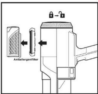 SHARK Detect Pro IW3612EU - TA BORT ANTIALLERGENFILTRET I HANDDAMMSUGAREN - 1