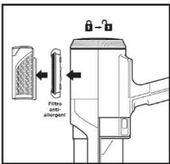 SHARK Detect Pro IW3612EU - RIMOZIONE DEL FILTRO ANTI-ALLERGENI DELL'ASPIRAPOLVERE PORTATILE - 1