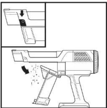 SHARK Detect Pro IW3612EU - DE STOFBAK VAN DE HANDSTOFZUIGER LEGEN - 1