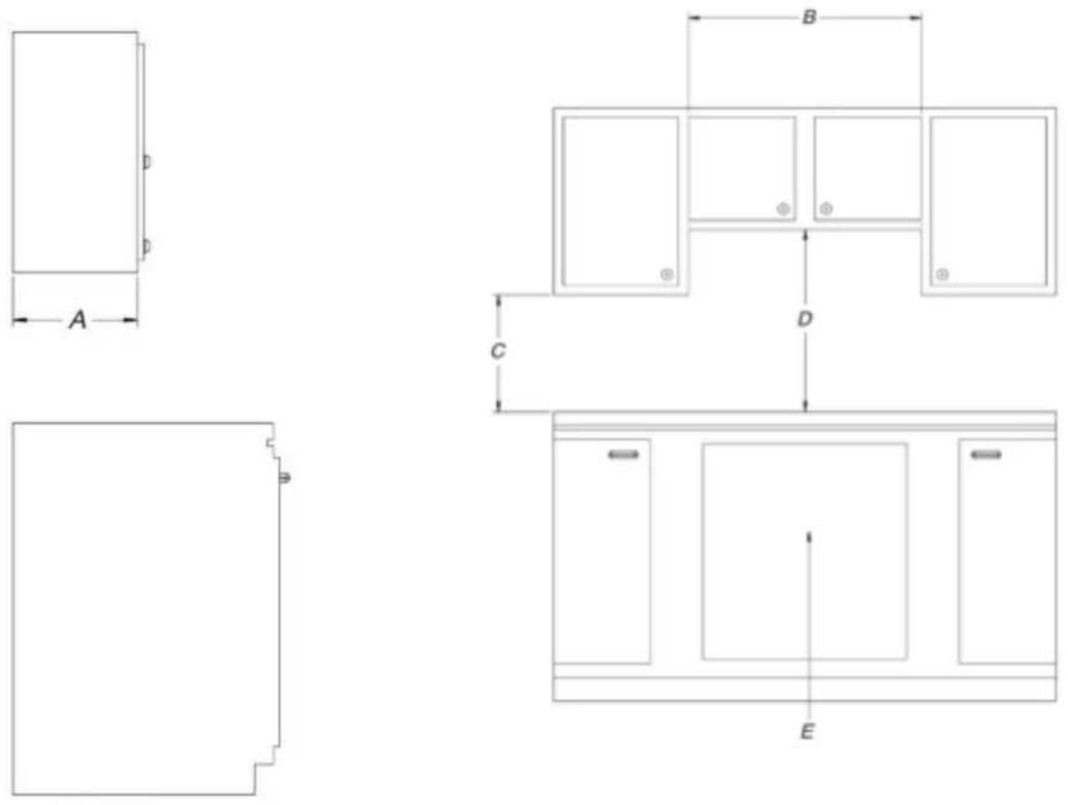 KITCHENAID KCGK536SSS - Dégagements à respecter avec les armoires - 1