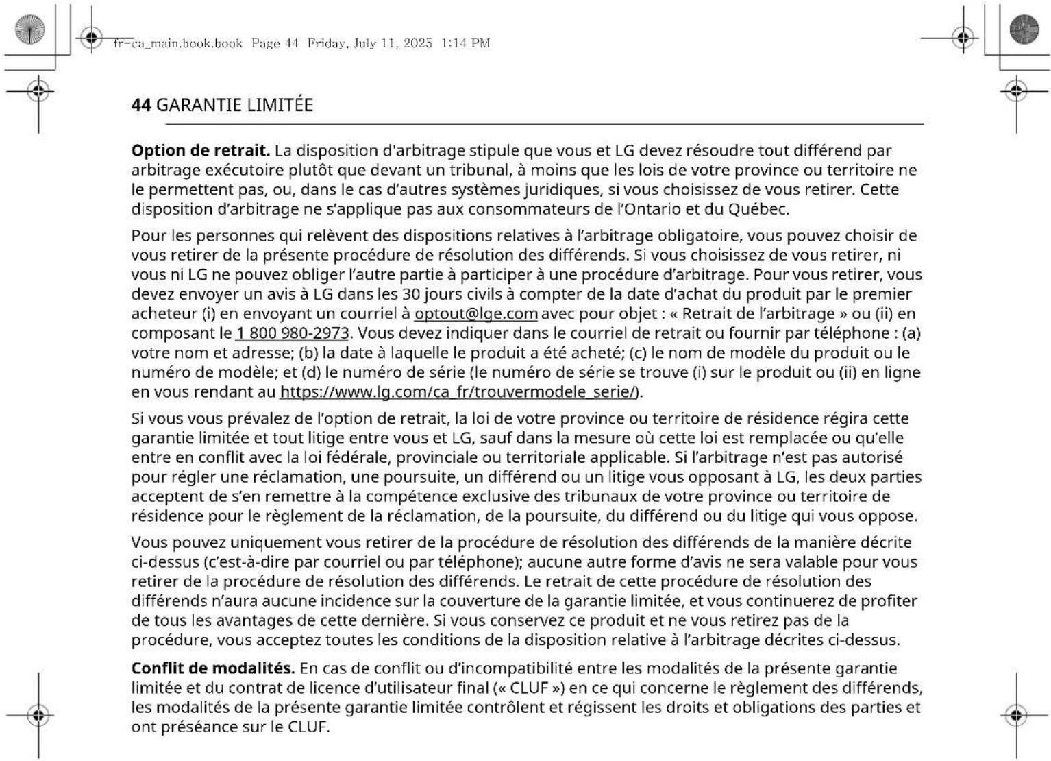 SKS SKSCF2401P - PROCEDURE DE RÉGLEMENT DES DIFFÉRENDS : - 3