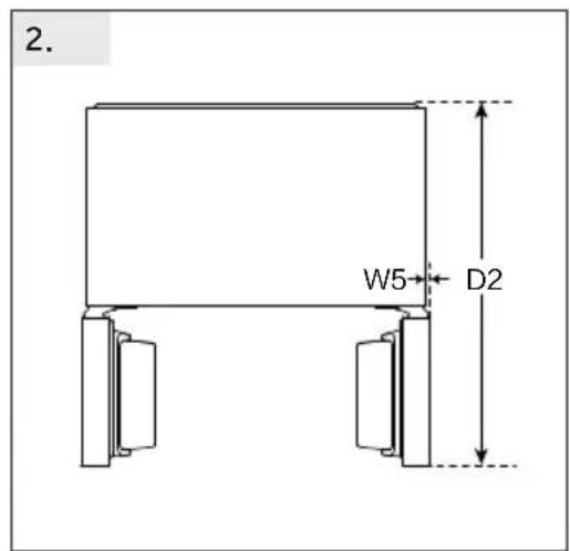 HAIER HFW99F19ESSB - Platzbedarf - 2