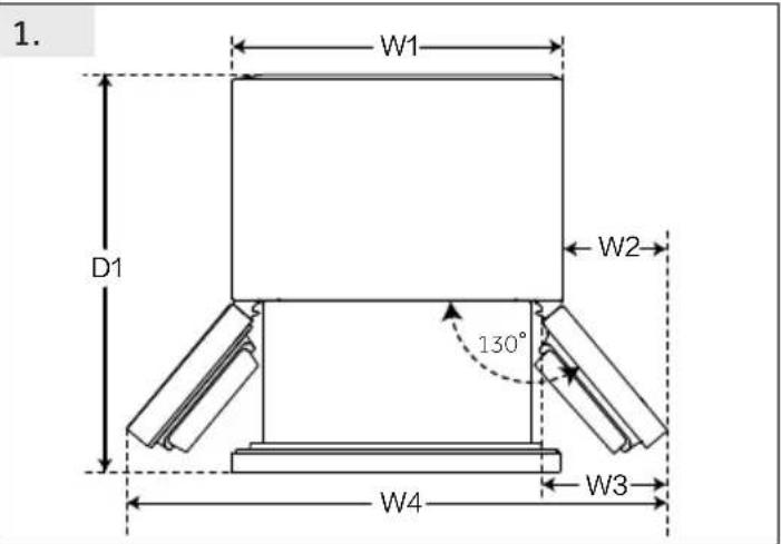 HAIER HFW99F19ESSB - Recomendação de espaço - 1