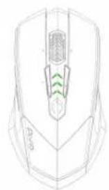 GIGABYTE Aivia M8600 V2 - The GREEN LEDs shows the remaining battery life: - 1