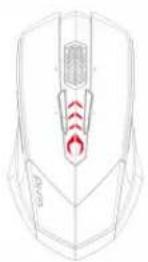 GIGABYTE Aivia M8600 V2 - The LEDs will turn into RED light while adjusting sensitivity. - 1