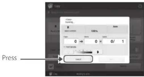 CANON imageRUNNER ADVANCE C7570i II - Canceling a Copy Job Canceling a Print Job - 1