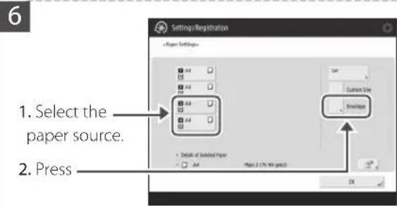 CANON imageRUNNER ADVANCE C7570i II - Press [Preferences] [Paper Settings] [Paper Settings] on the touch panel display. - 1