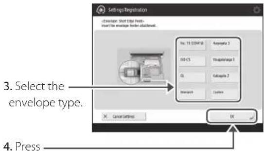 CANON imageRUNNER ADVANCE C7570i II - Press [Preferences] [Paper Settings] [Paper Settings] on the touch panel display. - 2