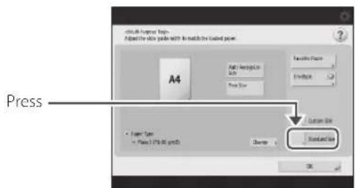 CANON imageRUNNER ADVANCE C7570i II - If the paper size/type setting does not match the paper you have loaded - 1