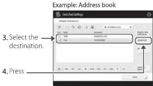 CANON imageRUNNER ADVANCE C7570i II - Check the server information. - 2