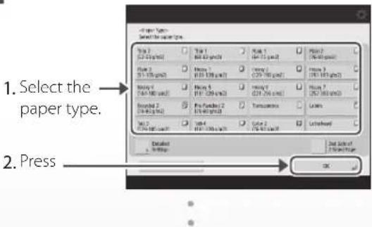 CANON imageRUNNER ADVANCE C7570i II - If the paper size/type setting does not match the paper you have loaded - 3