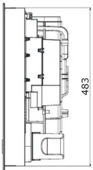AMICA DSI 841 SBB - Wymiary urzadzenia - 2