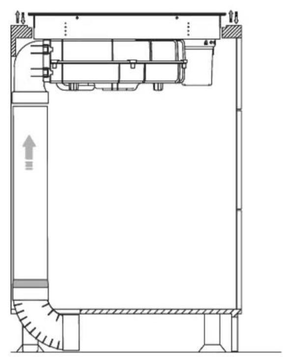 AMICA DSI 841 SBB - Instalace v režimu pohlcovace (recirkulace vzduchu) - 4