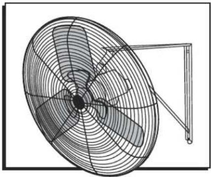 Uline H-7096 - ULINE H-7096, H-7097 VENTILATEUR ROBUSTE À FIXATION MURALE – FIXE - 2