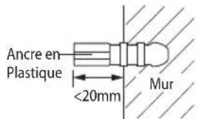 Ancre en Plastique <20mm Mur