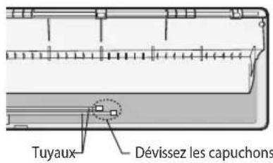 Tuyaux Dévissez les capuchons