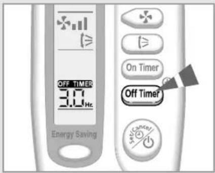 OFF TIMER 3.0 Hz Energy Saving On Timer Off Time?