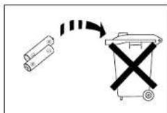 Diagram showing battery recycling process with battery, battery labeled '10', and a crossed-out recycling bin marked with X