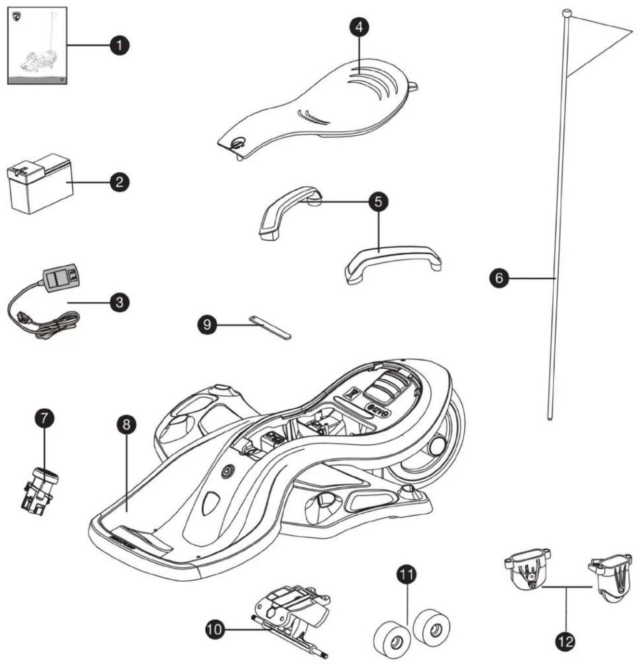 Rollplay 12V Nighthawk Bolt - Piezas - 1